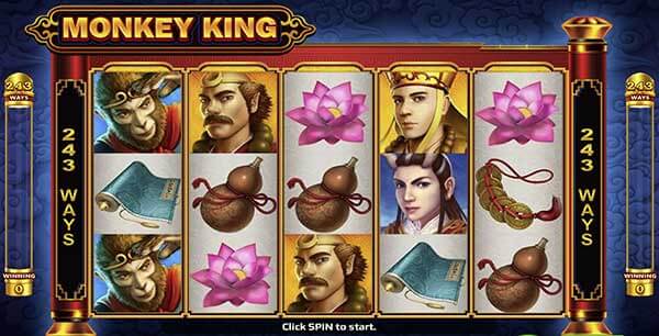 เส้นไลน์จ่ายเงินรางวัลในเกมสล็อต Monkey King
