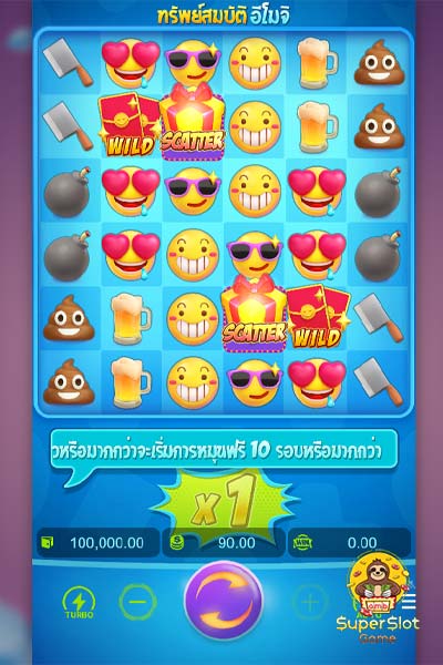 รูปแบบของเกมสล็อต Emoji Riches